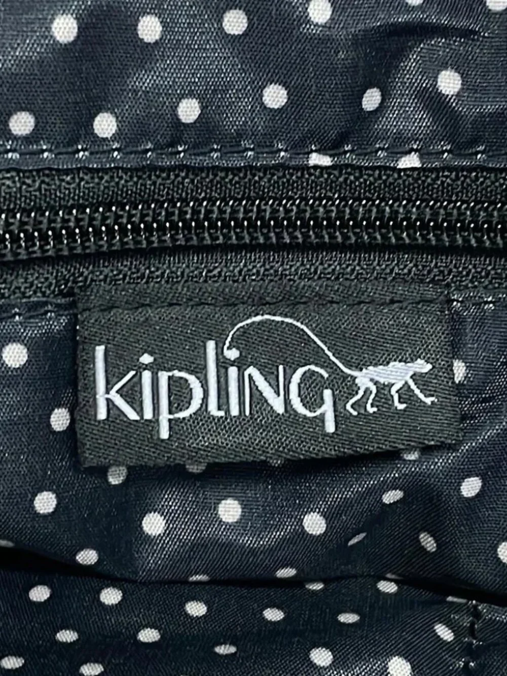 Kipling Dark Gray Black Multi Nylon Shoulder Bag